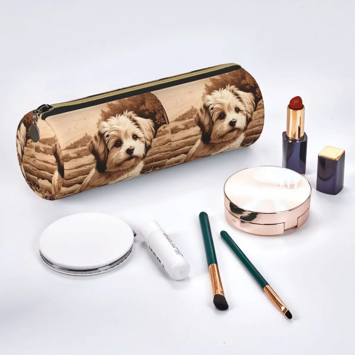 Пенал для карандашей Havanese The Joyful Spirit Of Wood, цилиндрический пенал для детей, подарок, коробка для ручек, сумка для карандашей, пенал-косметичка (art.: 3920dbcf8d0aa) - 3920dbcf8d0aa