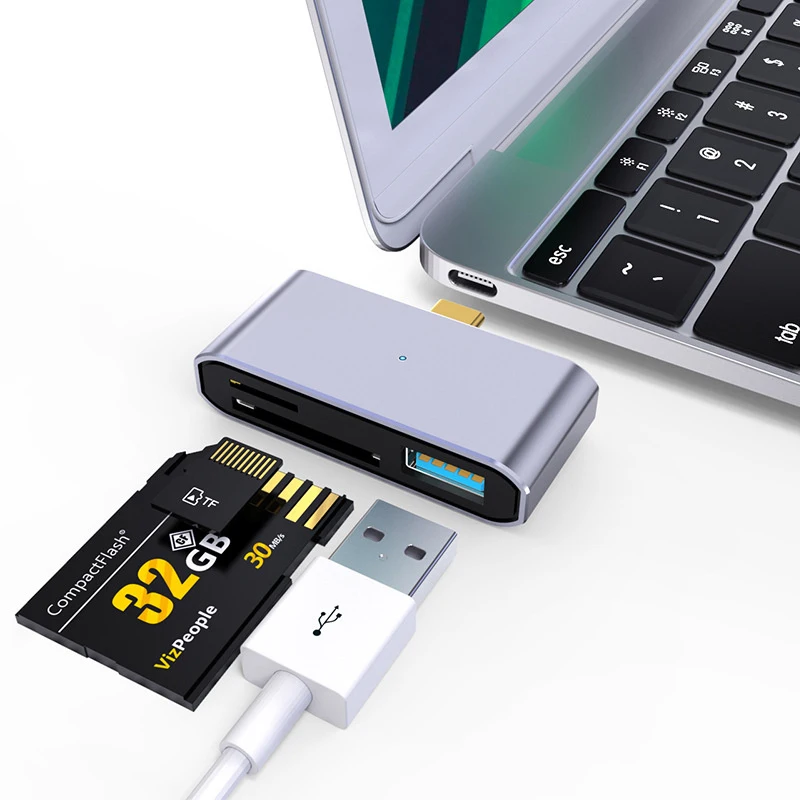 3 в 1 USB Type-C хаб TF SD кардридер для Iphone Ipad Универсальный планшетный телефон OTG
