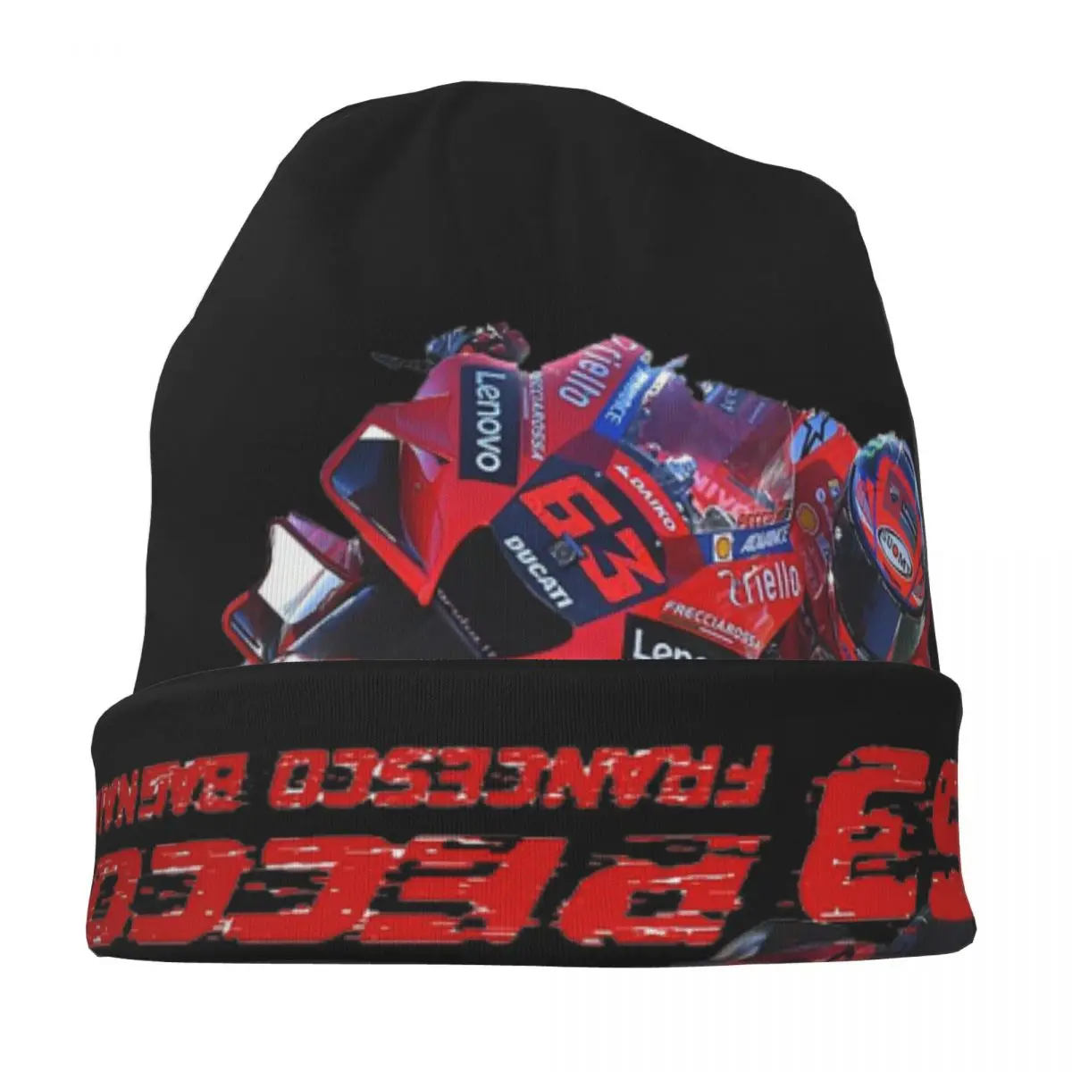 Pecco Bagnaia 63 теплая вязаная шапка модная шапка-капот осенне-зимняя уличная шапки для