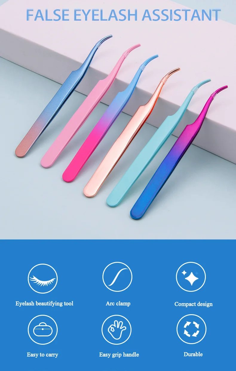 

Makeup Professional Eyelash Tweezers 3D Volume Eyelash Extension Tweezer Fan Lash Eyebrow Tweezers VETUS Excellent Closure
