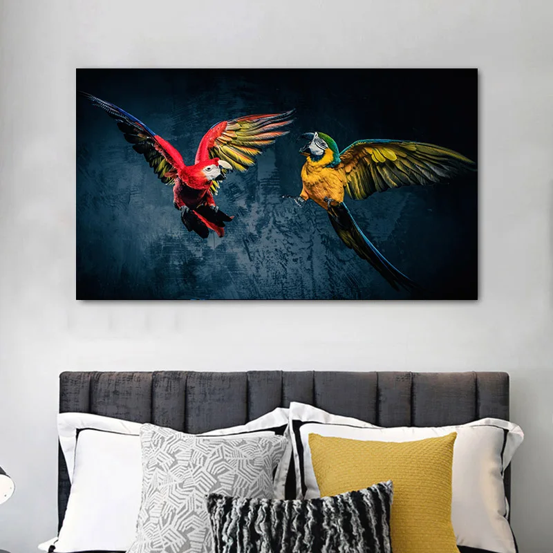 RELIABLI Искусство Золотой попугай птица постеры с животными и принты картины на