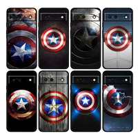 avengers shield marvel shockproof cover for google pixel 6 6a 6pro 5 5a 4 4a xl 5g black phone case shell soft fundas coque capa