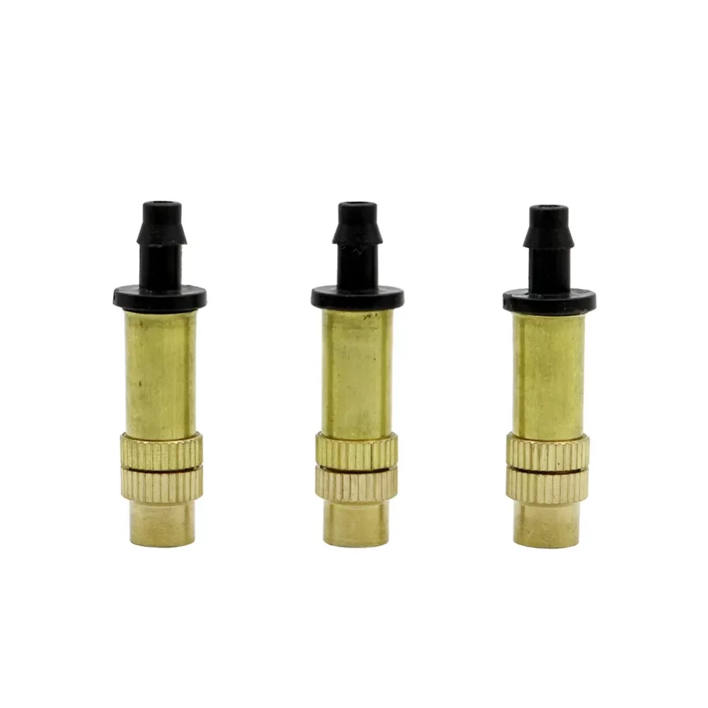 4/7mm Hose Interface Copper Atomization Fog Cooling Nozzles Garden Watering Irrigation Systems Atomized Micro-sprinklers 200 Pcs