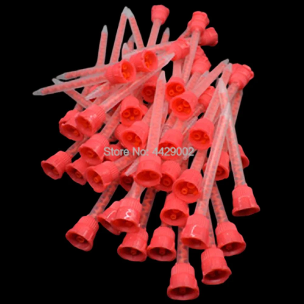 

50pcs 10:1 Epoxy Mixing Nozzles Mix Applicator Resin 1:10 Static Mixer for AB Glue Adhesives Gun Applicator 16 Elements 110mm