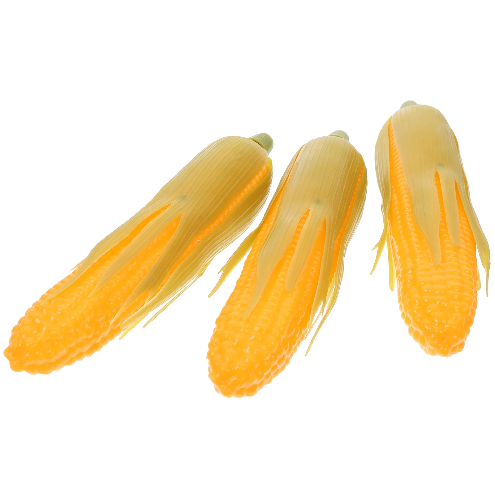 

3pcs Artificial Corn Lifelike Simulation Corn Vegetable Photo Props for Home Decoration ( Green )