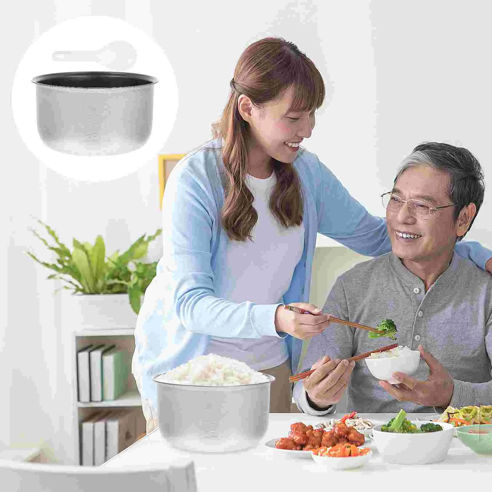 

Rice Cooker Liner Stainless Steel Container Cake Tray Cheesecake Pan Multi-purpose Pot Inner Pot Replacements Alloy Bread