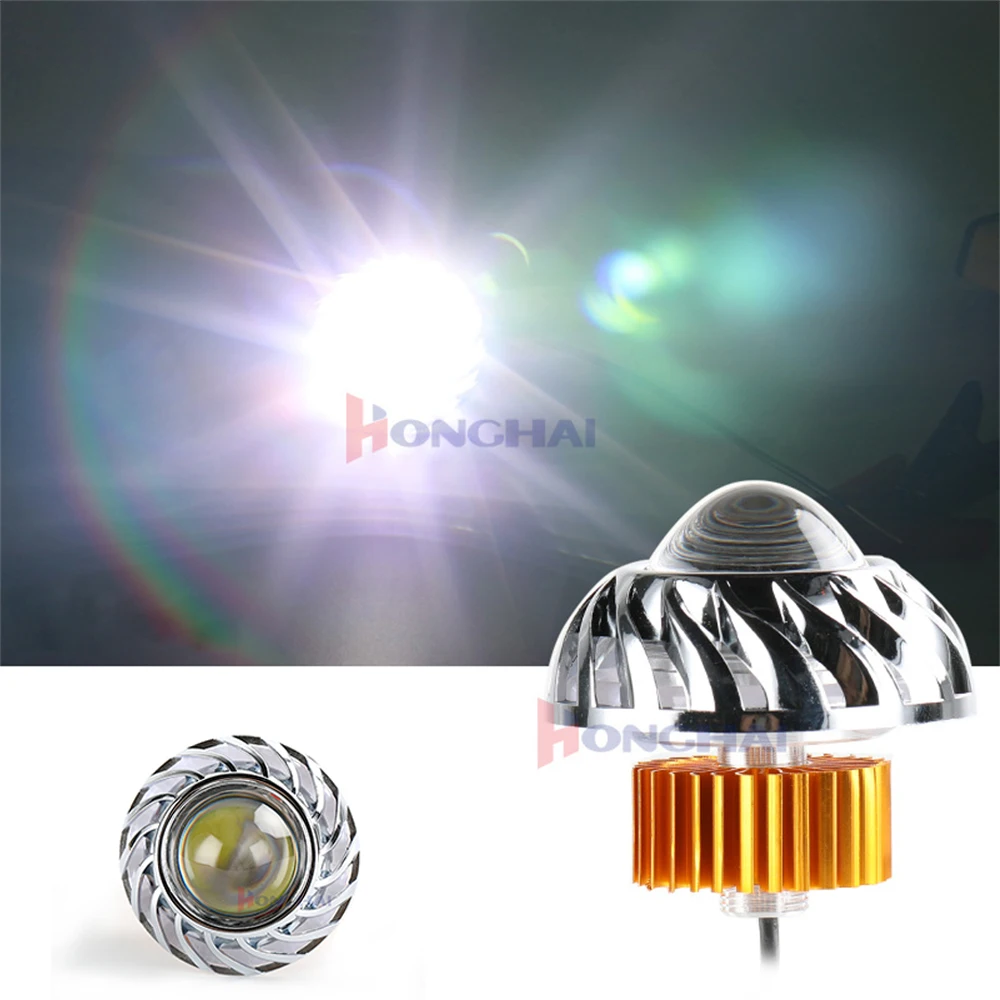 

Motorcycle Headlight LED Angel Eye Flash Tail Brake Rear light LED Projector Lens Halo Devil Eye Fog Light Motorbike Accessories