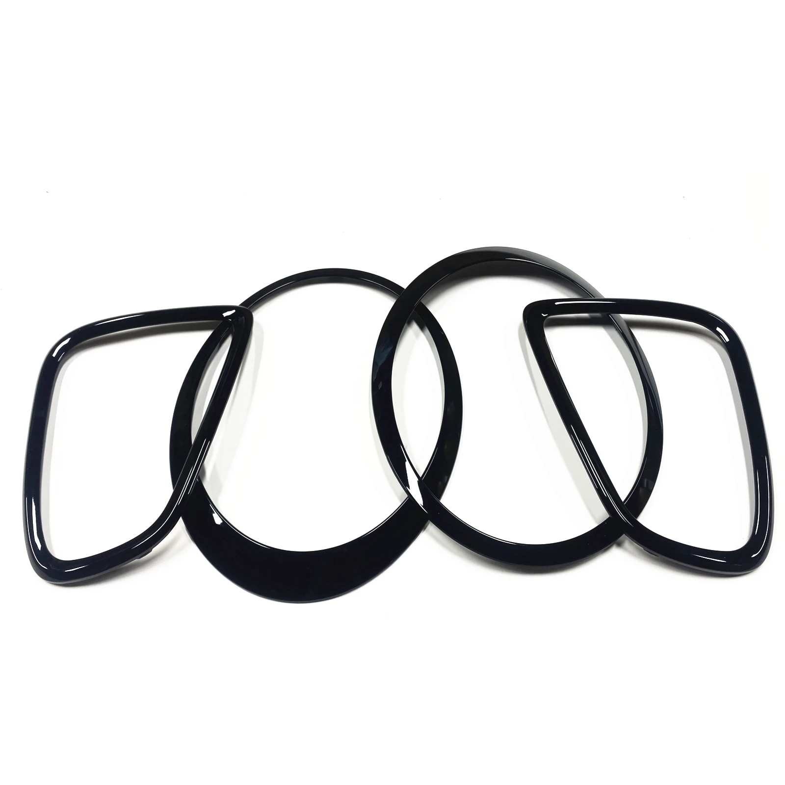 

Для BMW MINI R55 R56 R57 R58 R59 2007-2015 рамка передней фары + рамка заднего фонаря, глянцевая черная накладка на фару, накладка на обод