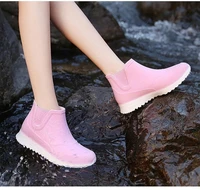 womens rain boots anti slip water shoes ankle rain boots thick sole rain boots casual fashion waterproof student rubber