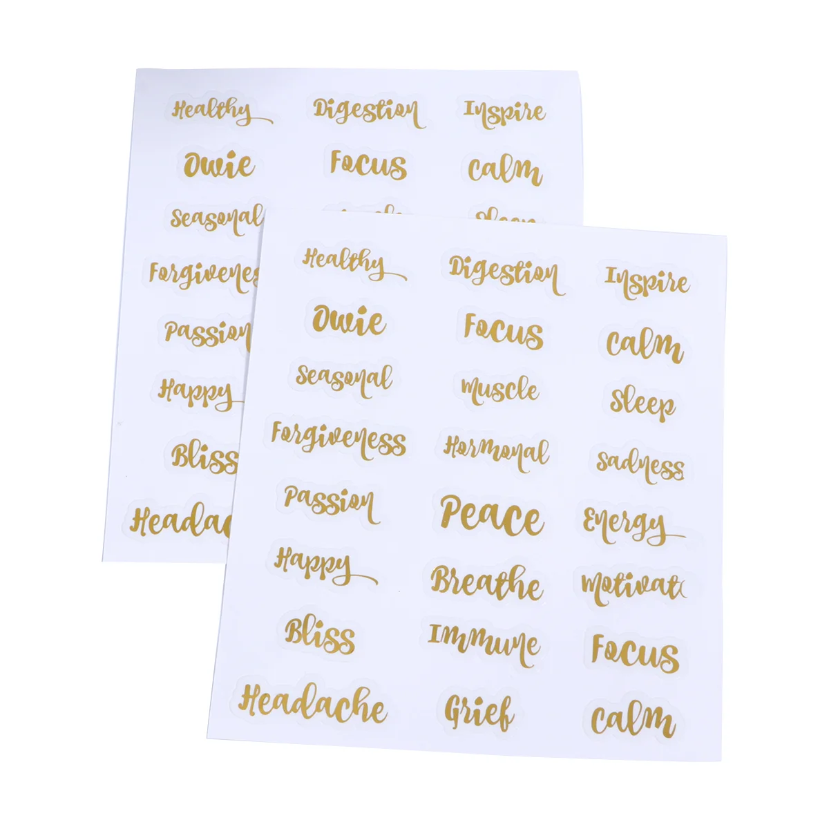 

Labels Oil Essential Bottles Bottle Stickers Roller Gold Adhesive Letter Oils Decals Sticky Sticker Golden Pasters Self Letters
