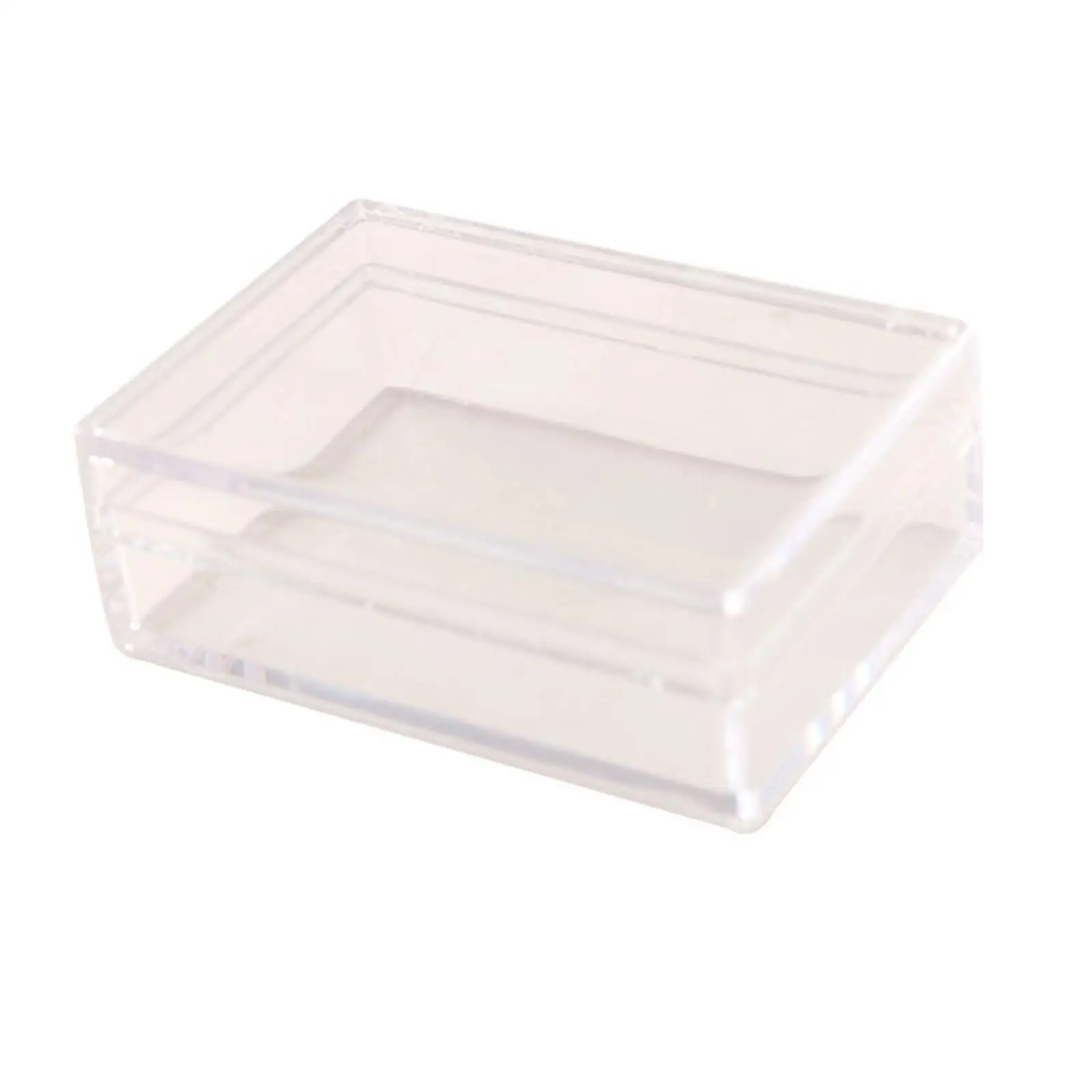 

1/12 Mini Dollhouse Storage Containers Box Doll House Accessories Acrylic Rectangular Multipurpose Miniature Pretend Play