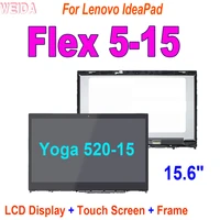 15 6 lcd for lenovo ideapad flex 5 15 yoga 520 15 flex 5 1570 80xb 81ca lcd display touch screen digitizer assembly frame tool