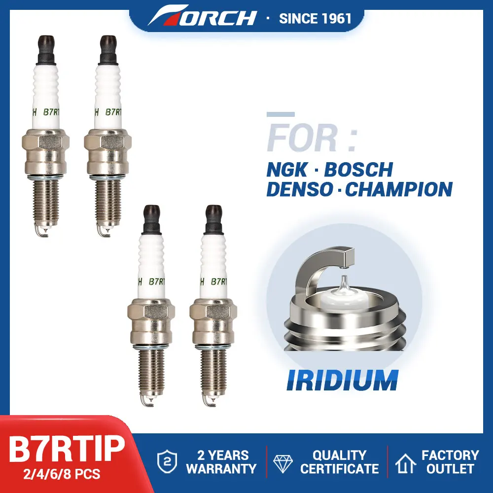 

2-8PCS China Original Torch Spark Plug B7RTIP Iridium Platinum Candles Replace for PMR7A Ignition System