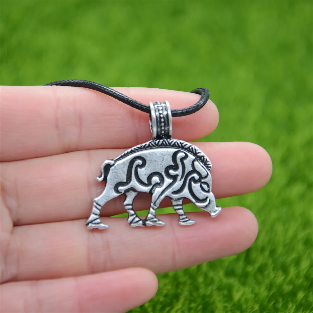 Подвеска со свиньей украшения в виде ирландских животных готическое ожерелье