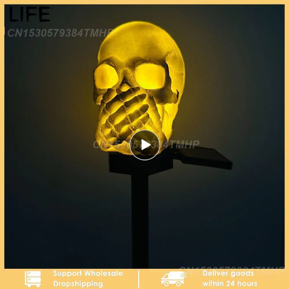 

1~7PCS Outdoor Lamp Eye-catching Energy Saving Resin Lamp Ghostly Unique Design Skull Lamp Halloween Decoration Decorative Lamp