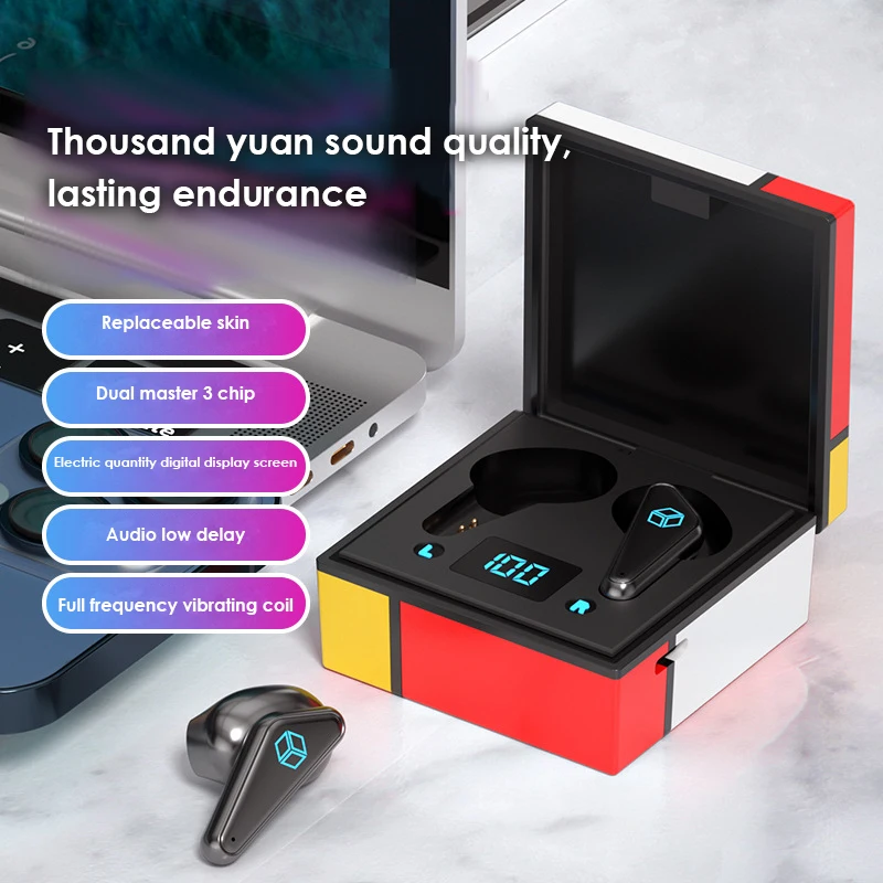 

Игровая гарнитура K66 TWS, беспроводные наушники с объемным звучанием 9D, качественные музыкальные наушники с поддержкой Bluetooth 5,0 и микрофоном