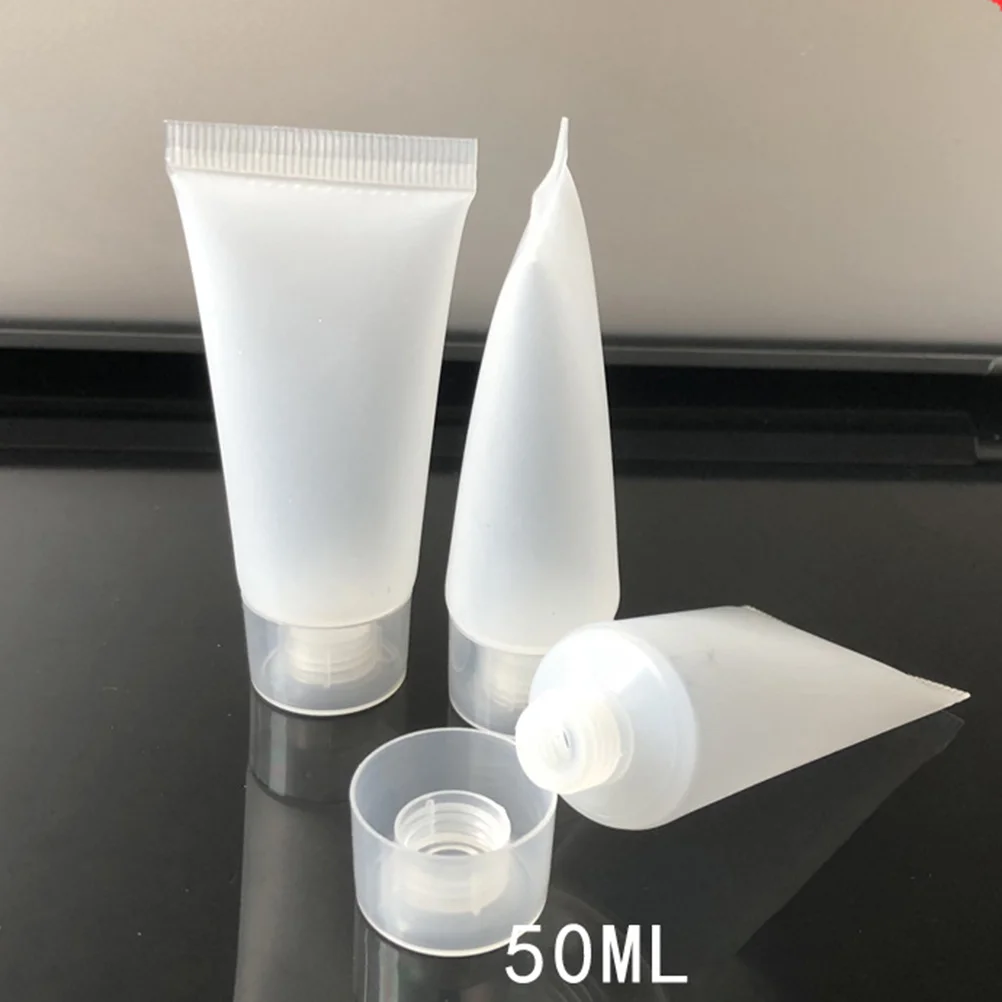 

50 Ml Squeezable Makeup Container Travel Bottles Empty Refillable Tubes Jars Facial Cleanser