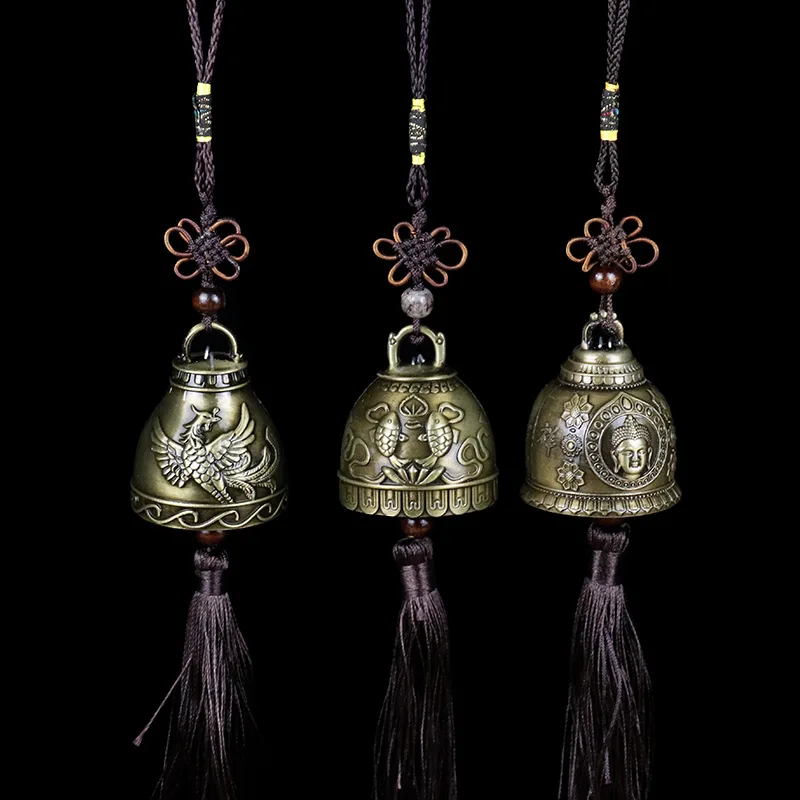 

feng shui decoration Dragon Bell Buddhism Copper Bell Wind Chime buddhas figures Blessing for Luck peace Decor Crafts Hanging