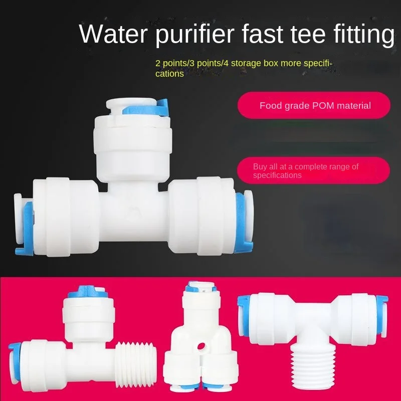 

Обратный осмос Quick Pipe Fitting T Shape Tee 1/4 3/8 Hose Connect 1/4 3/8 BSP Male RO