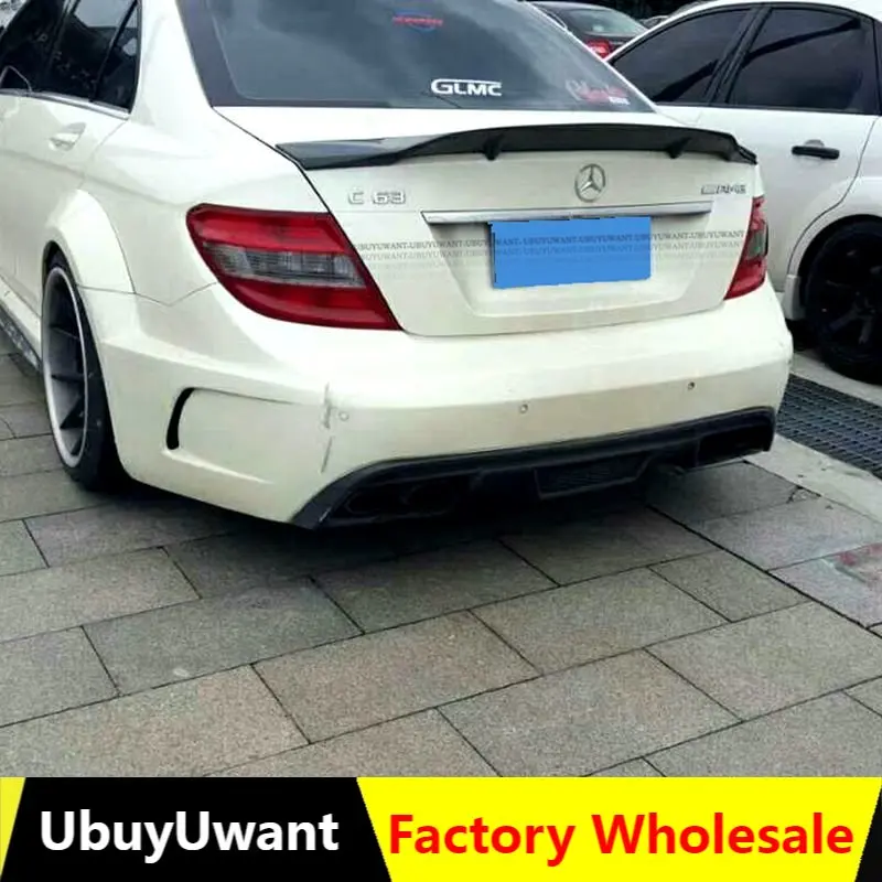 

Rear Trunk Boot Lip Spoiler Wing For Mercedes Benz C Class W204 C180 C200L C63 Sedan 2008-2014 Real Carbon Fiber Material