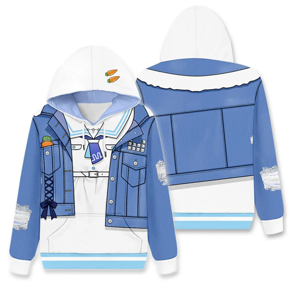 

Hololive Vtuber Usada Pekora Cosplay Hoodie 3D Printed Hooded Sweatshirt Men Women Casual Streetwear Pullover