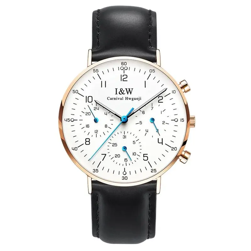

Switzerland Luxury Brand Carnival Japan MIYOTA Quartz Men's Watches Sapphire Luminous Waterproof Multiple Time Zone Clock C8787G