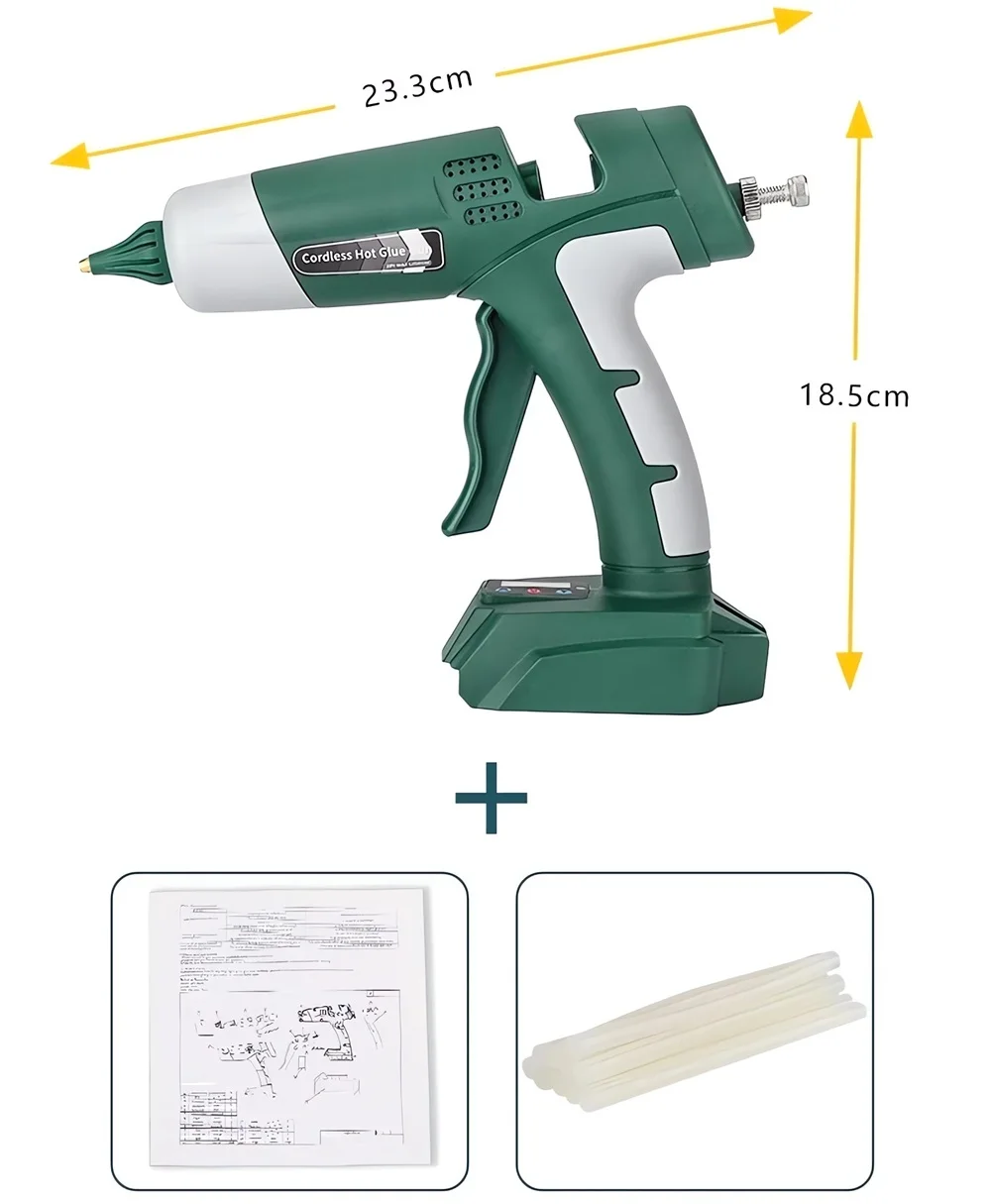 Беспроводной литий-ионный термоклеевой пистолет 11 мм для Makita/Bosch/Milwaukee/Dewalt/Ryobi