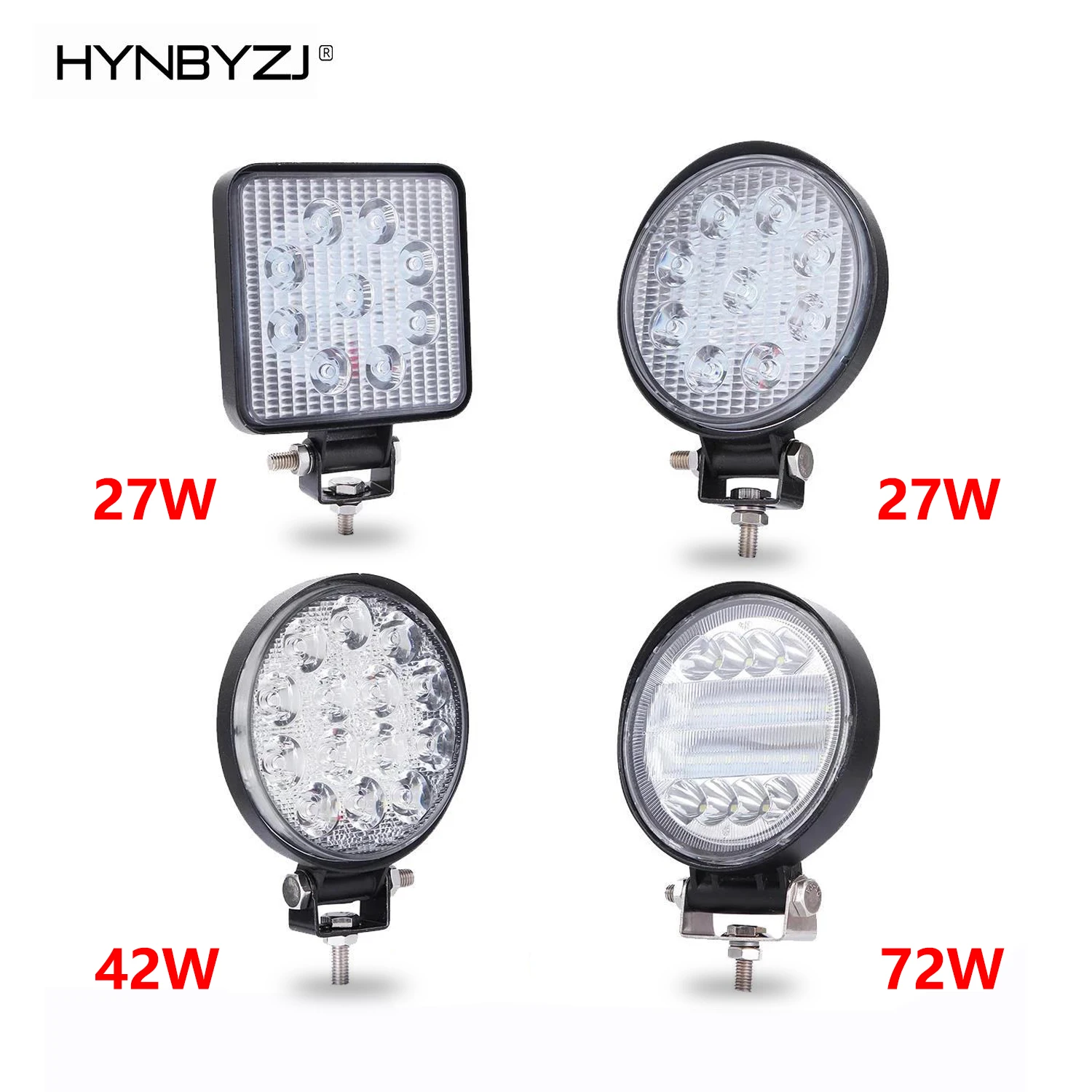 

HYNBYZJ 4 Inch LED Light Bar 27W 42W 126W Offroad Spotlight Led Work Light For Truck Car Boat Tractor 4x4 ATV Headlights 12V 24V