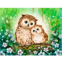 5d diy diamond painting two lovely owls full drill by number kits craft decor by skryuie diy craft arts decorations