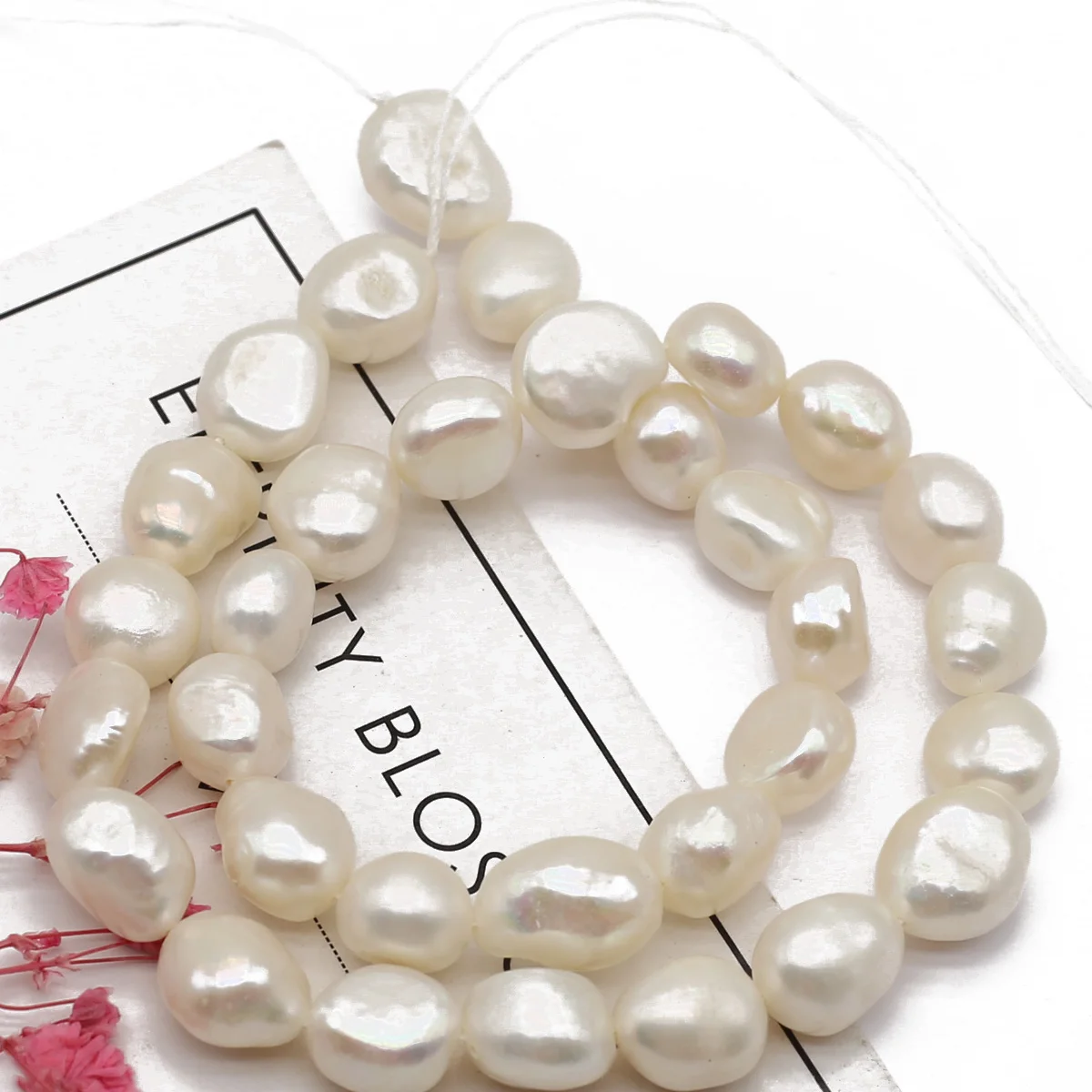 

Natural Freshwater Cultured Pearl Beads Baroque Irregular Rice Shape Pearl Beaded for Jewelry Making Necklace Bracelet Earrings