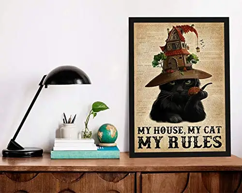 Металлические жестяные знаки в стиле ретро кошка Кичен металлический постер