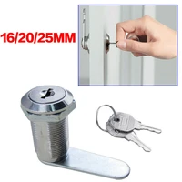 1pc 162025mm cam lock door 90 degree barrel drawer cabinet mail box locker cupboard with 2 keys furniture lock parts