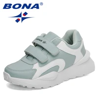 bona 2022 new designers trendy sneakers girls sport shoes child leisure trainers casual breathable running shoes boys footwear