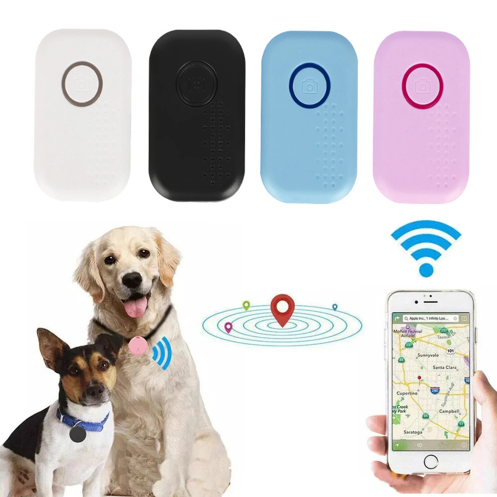 

Portable GPS Tracker Bluetooth 5.0 Mini Locator Anti-loss Mobile Tracking Smart Device Locators For Pets Kids Old People