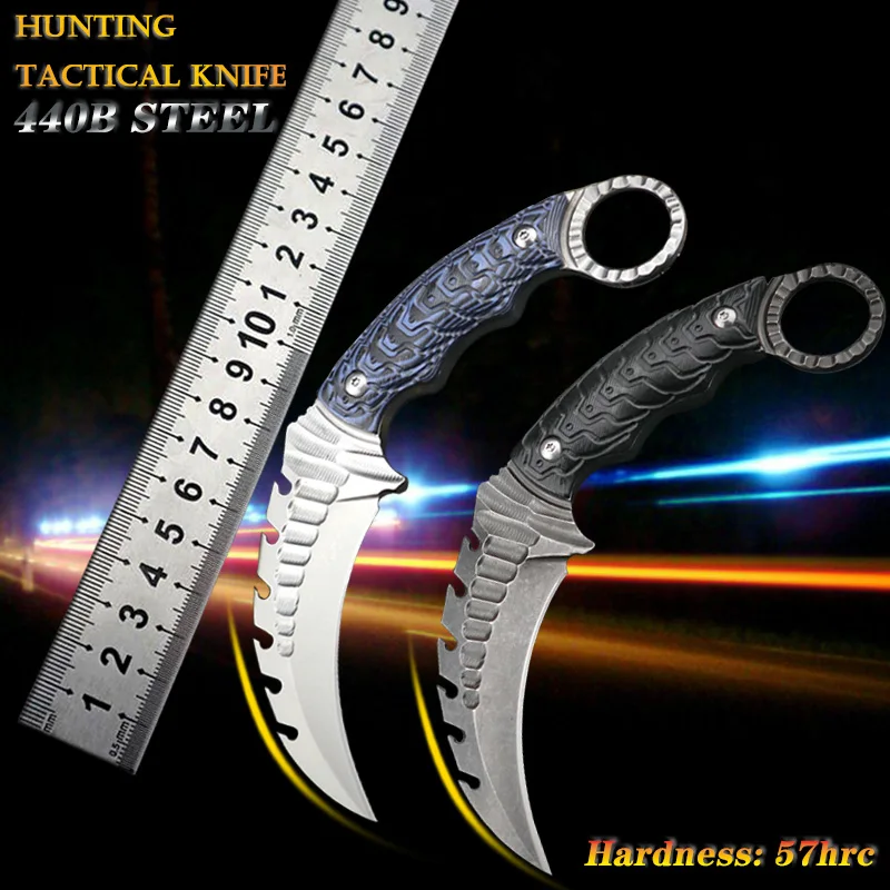 

Outdoor Karambit Knives Sharp Self-defense Hunting Rescue Field Survival Scorpion Claw Eagle Claw Knife Training Fancy Claw EDC