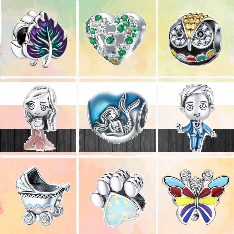 Подвеска-Шарм Сова для браслета серебристого цвета | Украшения и аксессуары