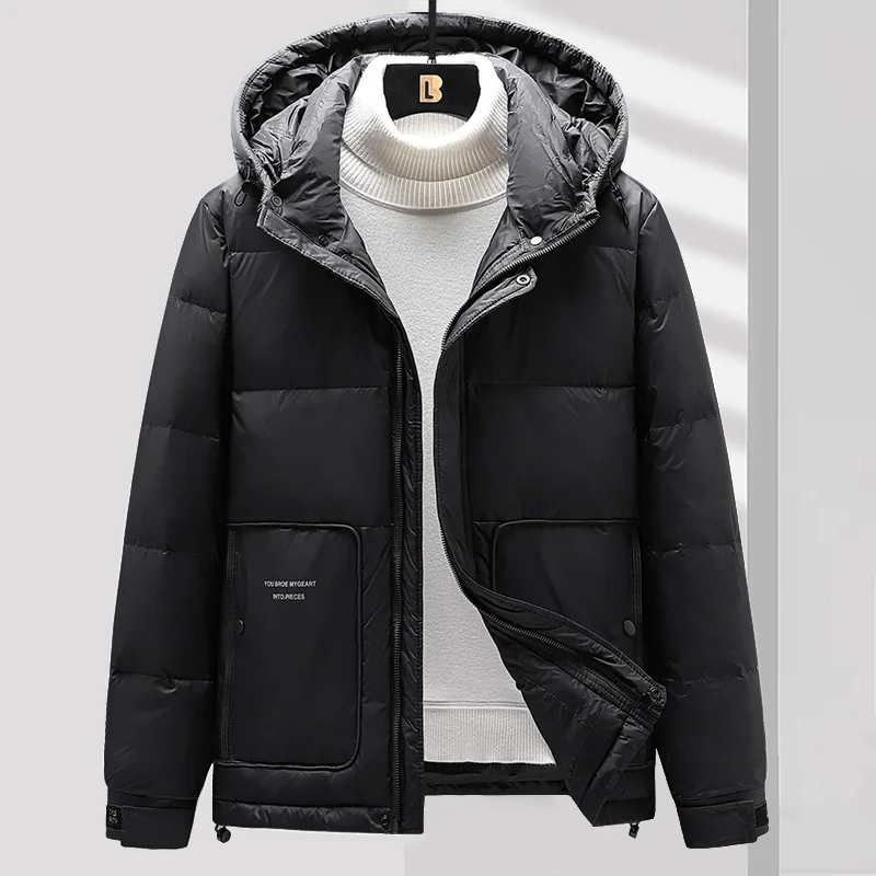 

Мужской зимний пуховик с защитой от ветра и капюшоном, размеры до 6XL