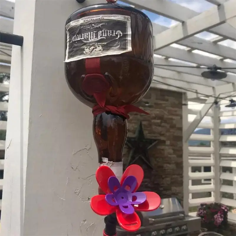 Kits Flower Shape Feeding Port Turn Recycled Bottles Into Diy Water Bird Feeder For Outdoor Patio Garden Yard