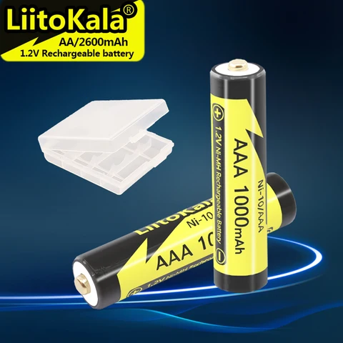 Аккумуляторы LiitoKala, 4-50 шт., 1,2 в, 1000 мАч, Ni-MH