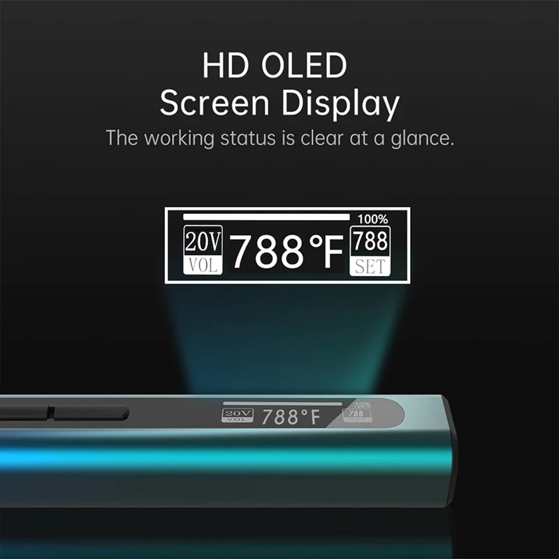 Умный портативный паяльник с зарядкой через USB-C OLED-экраном управлением Withpid 180–100