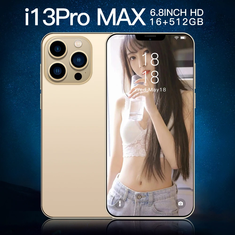

I13 Pro Max Smartphone 5G Unlock Global Version 6800mAh 16GB 512GB 6.8 Inch 10 Core 50MP Android Cellphone Phone Unlock Celular