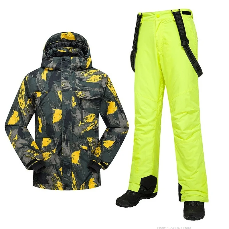 

Winter Skipak Voor Mannen Warm Winddicht Waterdichte Outdoor Sport Sneeuw Jassen En Broek Man Snowboard Wear Snowboard Jas Set