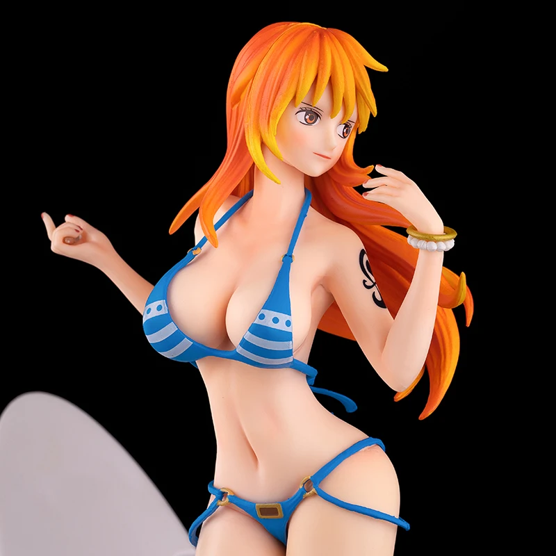33 см аниме ONE PIECE фигурка Nami пляж серфинг GK девушка купальник ПВХ экшн-фигурка для