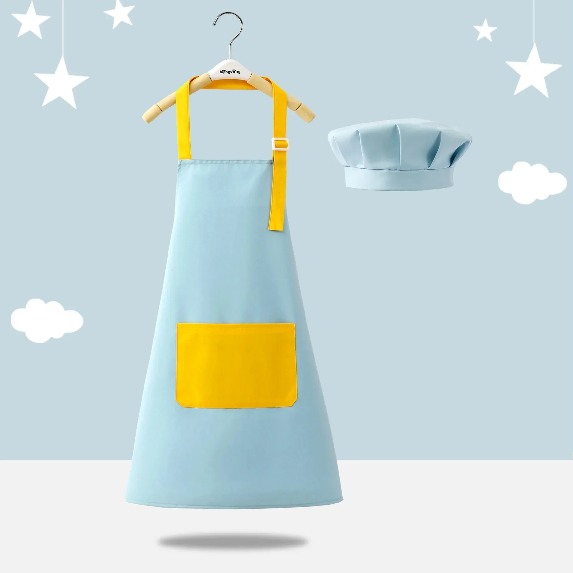 

Детский фартук и шапка шеф-повара из полиэстера