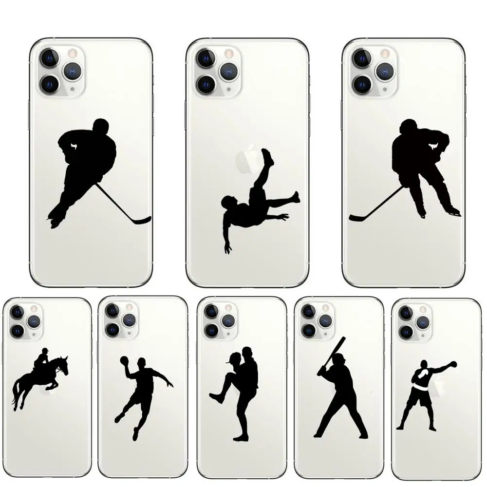 

soft clear phone case sports cover for iphone 13 6s 6 5 7 8 11 12 pro plus se x xr xs max 5s 2020 mini