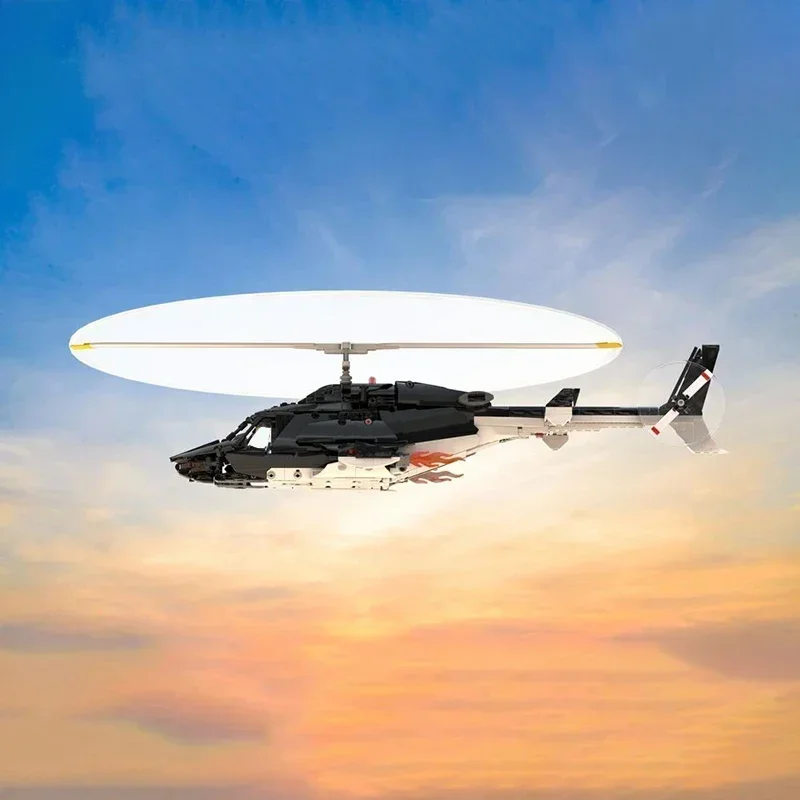 Moc строительные блоки знаменитый вертолет спецназа Airwolf модель технологии