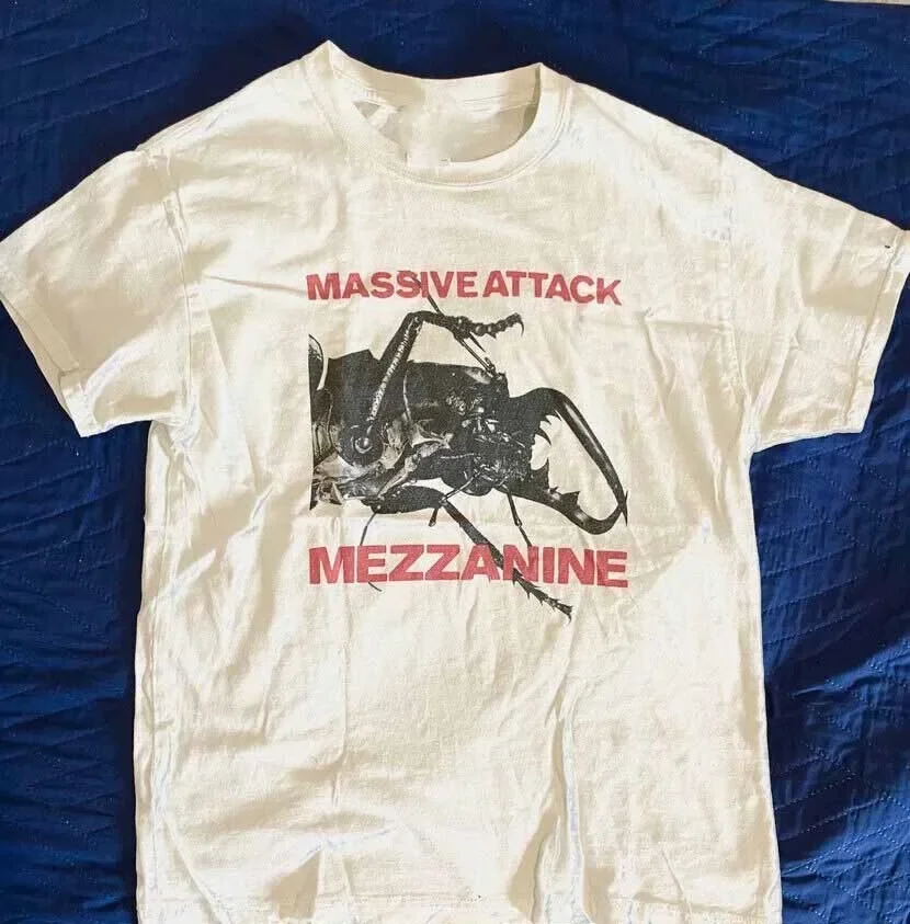 Фото Футболка Mezzanine Album Massive Attack Band, белая, унисекс, S-5XL, 1V0378 №1