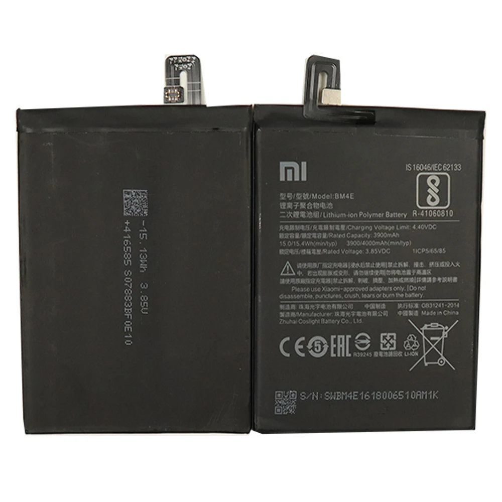 2022 years 100 original replacement battery bm4e for xiaomi mi pocophone f1 battery authentic phone battery 4000mah free tools free global shipping