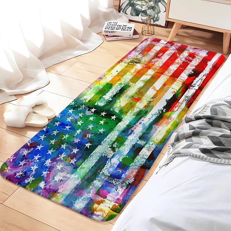 

House Entrance Mat Rainbow LGBT Pride Flag Kitchen Mats for Floor Bathroom Rug Room Rugs Balcony Carpet Foot Bath Door Hallway