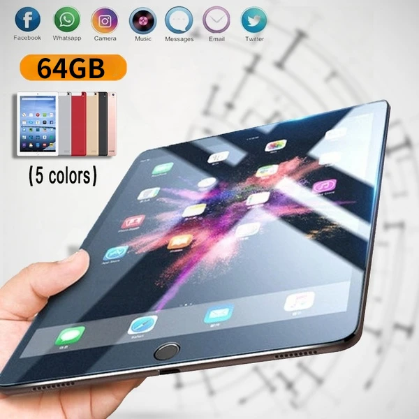 2023 WiFi Android Tablet PC 1280*800 IPS Screen 10.1 Inch 8 Core 4G+64G Android 9.0 Dual SIM Dual Camera 5MP 5000mAh